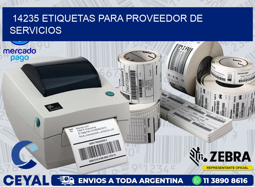 14235 ETIQUETAS PARA PROVEEDOR DE SERVICIOS