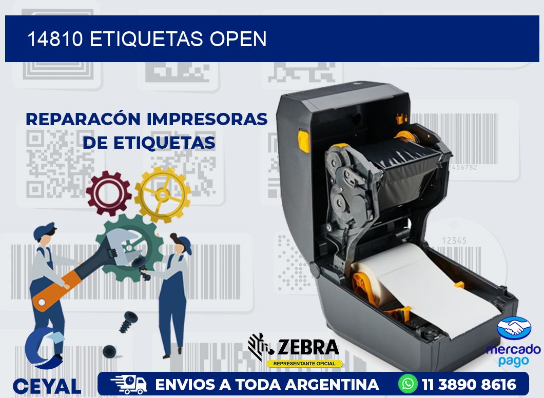 14810 ETIQUETAS OPEN