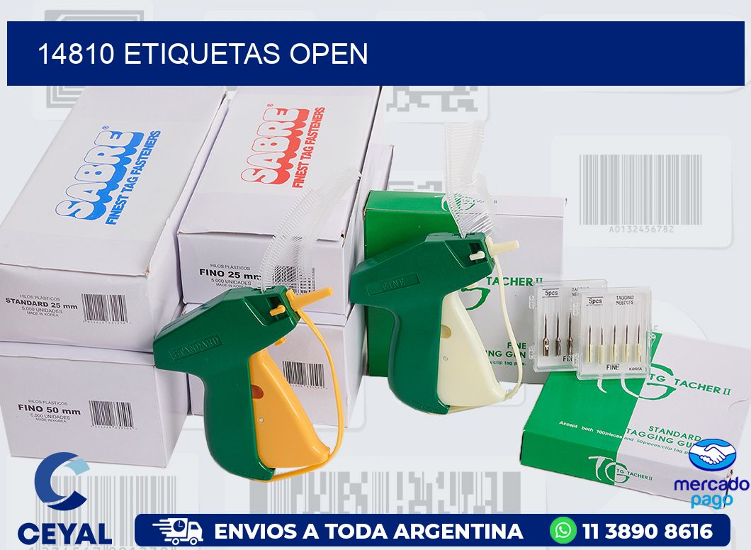 14810 ETIQUETAS OPEN