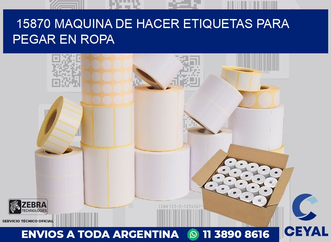 15870 MAQUINA DE HACER ETIQUETAS PARA PEGAR EN ROPA