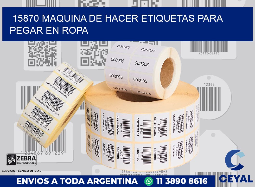 15870 MAQUINA DE HACER ETIQUETAS PARA PEGAR EN ROPA