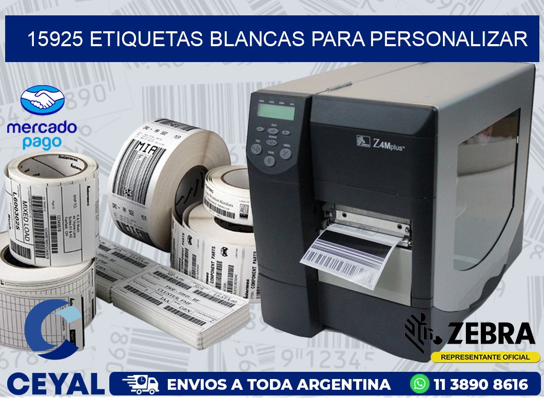 15925 ETIQUETAS BLANCAS PARA PERSONALIZAR
