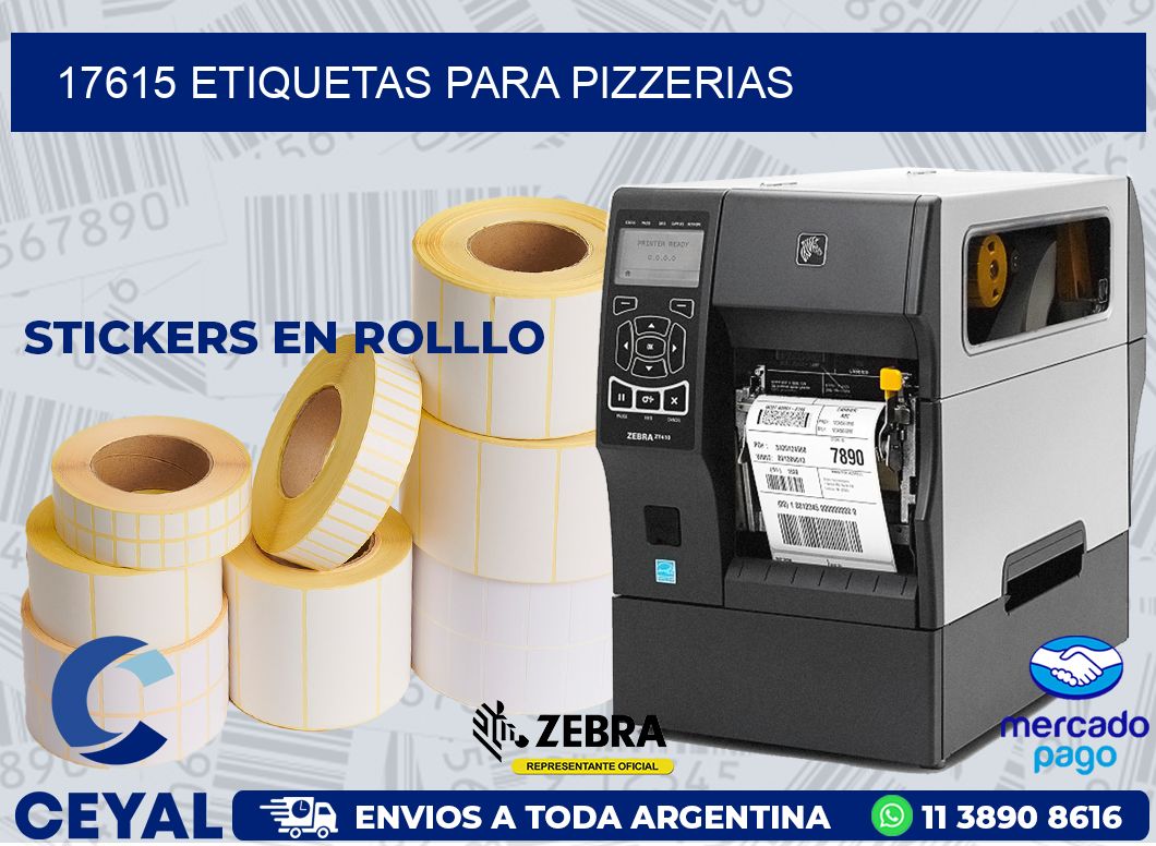 17615 ETIQUETAS PARA PIZZERIAS