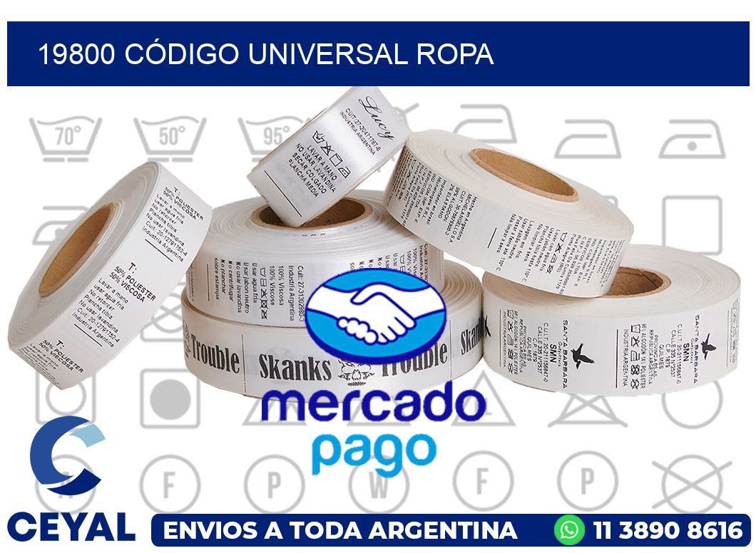 19800 CÓDIGO UNIVERSAL ROPA