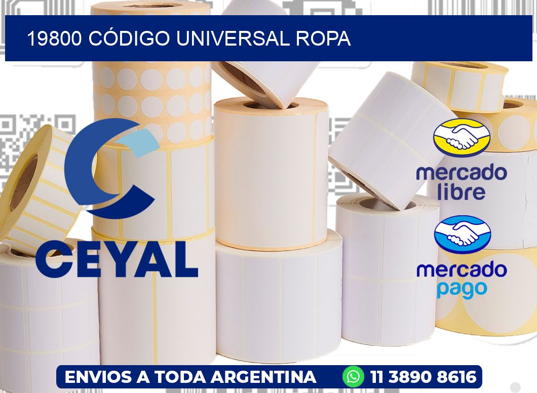 19800 CÓDIGO UNIVERSAL ROPA