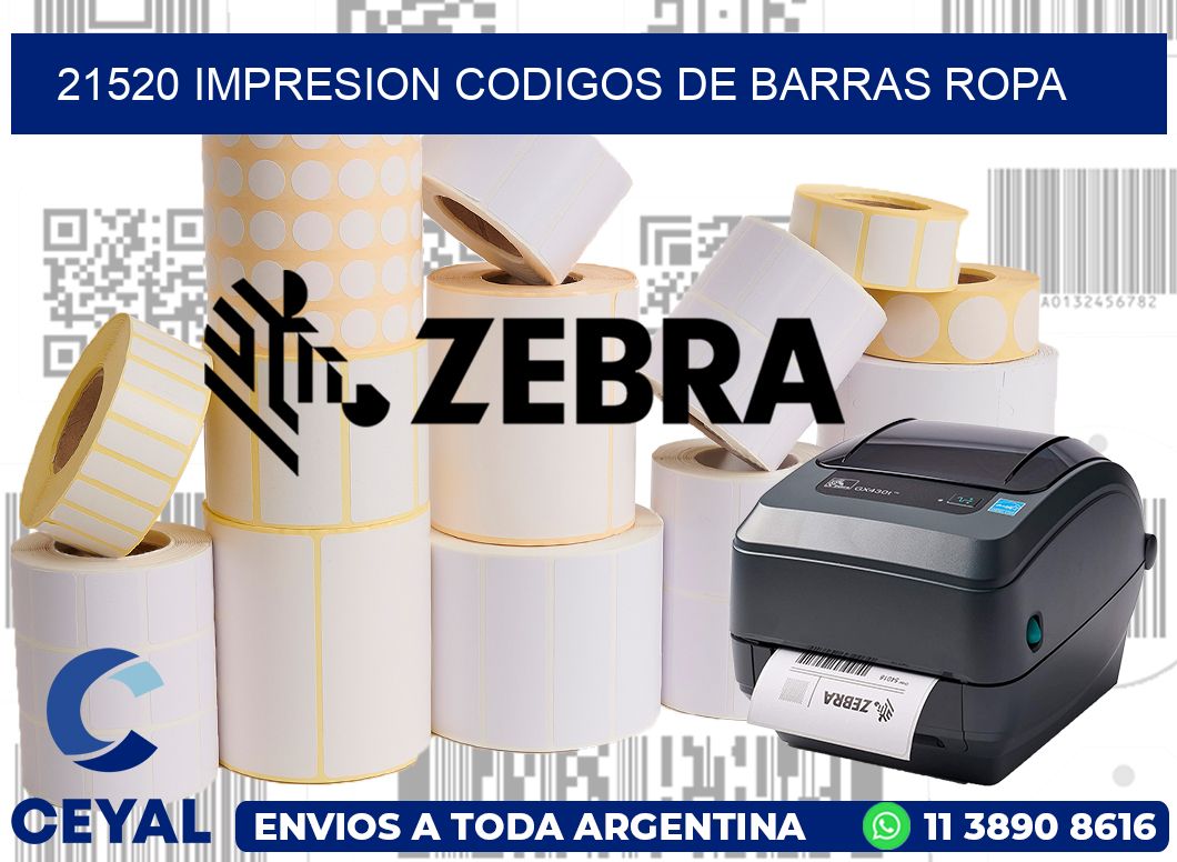 21520 IMPRESION CODIGOS DE BARRAS ROPA