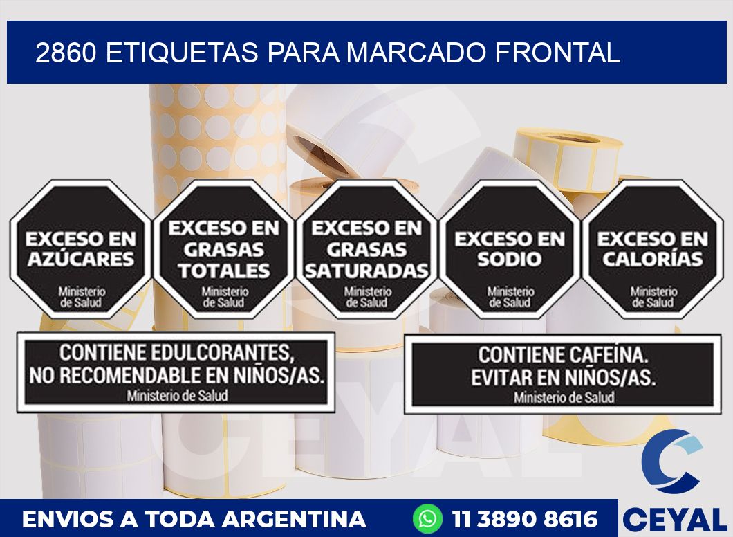 2860 ETIQUETAS PARA MARCADO FRONTAL