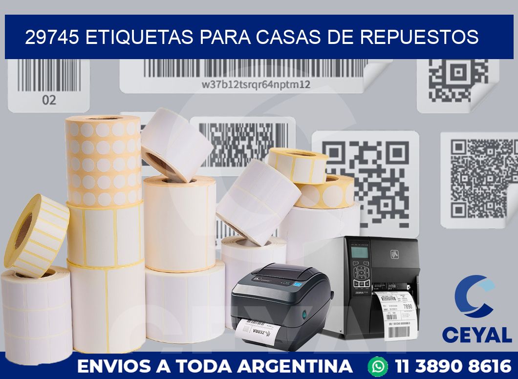 29745 ETIQUETAS PARA CASAS DE REPUESTOS