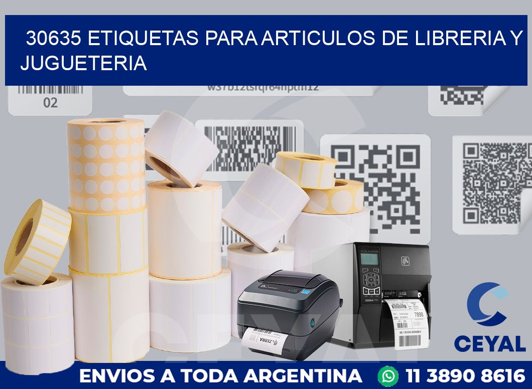 30635 ETIQUETAS PARA ARTICULOS DE LIBRERIA Y JUGUETERIA