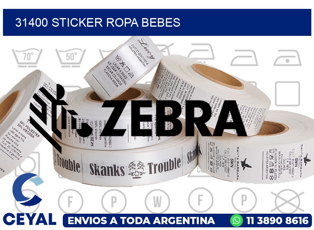 31400 STICKER ROPA BEBES