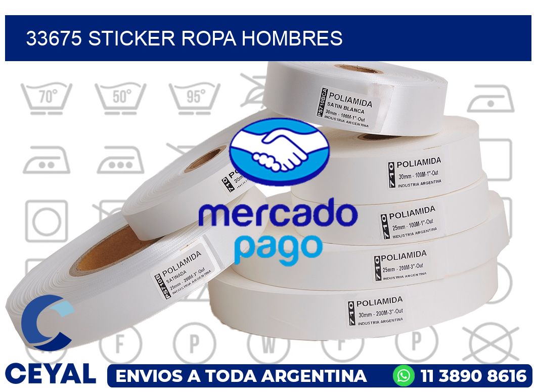 33675 STICKER ROPA HOMBRES