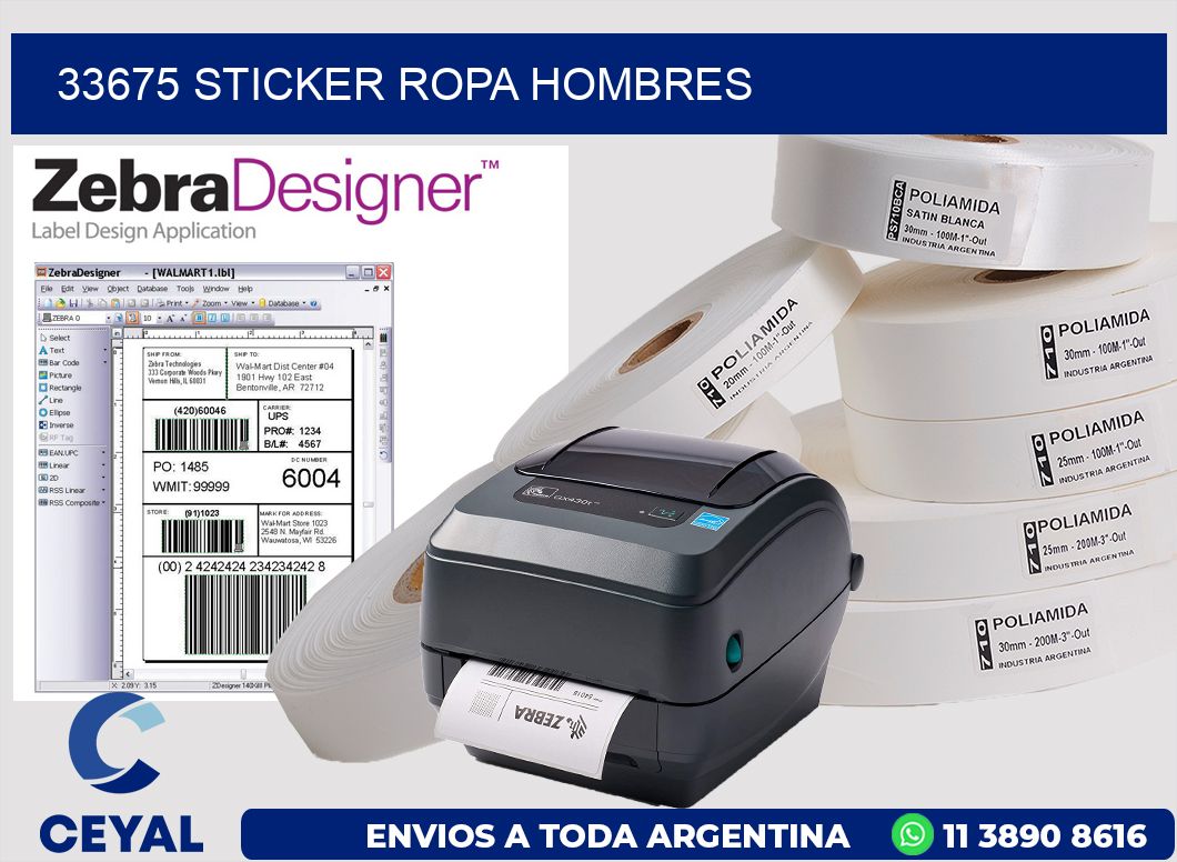 33675 STICKER ROPA HOMBRES