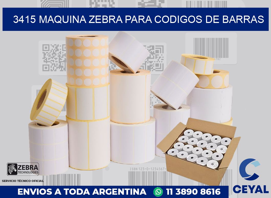 3415 MAQUINA ZEBRA PARA CODIGOS DE BARRAS