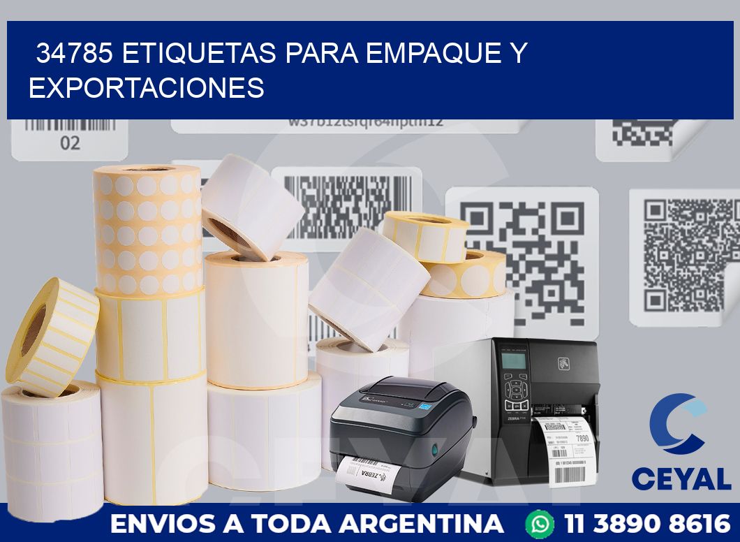 34785 ETIQUETAS PARA EMPAQUE Y EXPORTACIONES