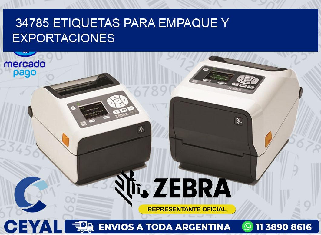 34785 ETIQUETAS PARA EMPAQUE Y EXPORTACIONES