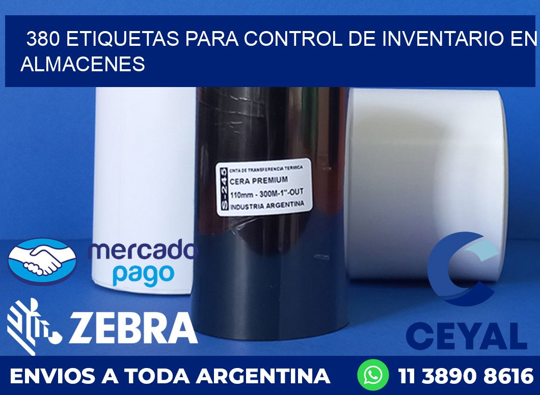 380 ETIQUETAS PARA CONTROL DE INVENTARIO EN ALMACENES