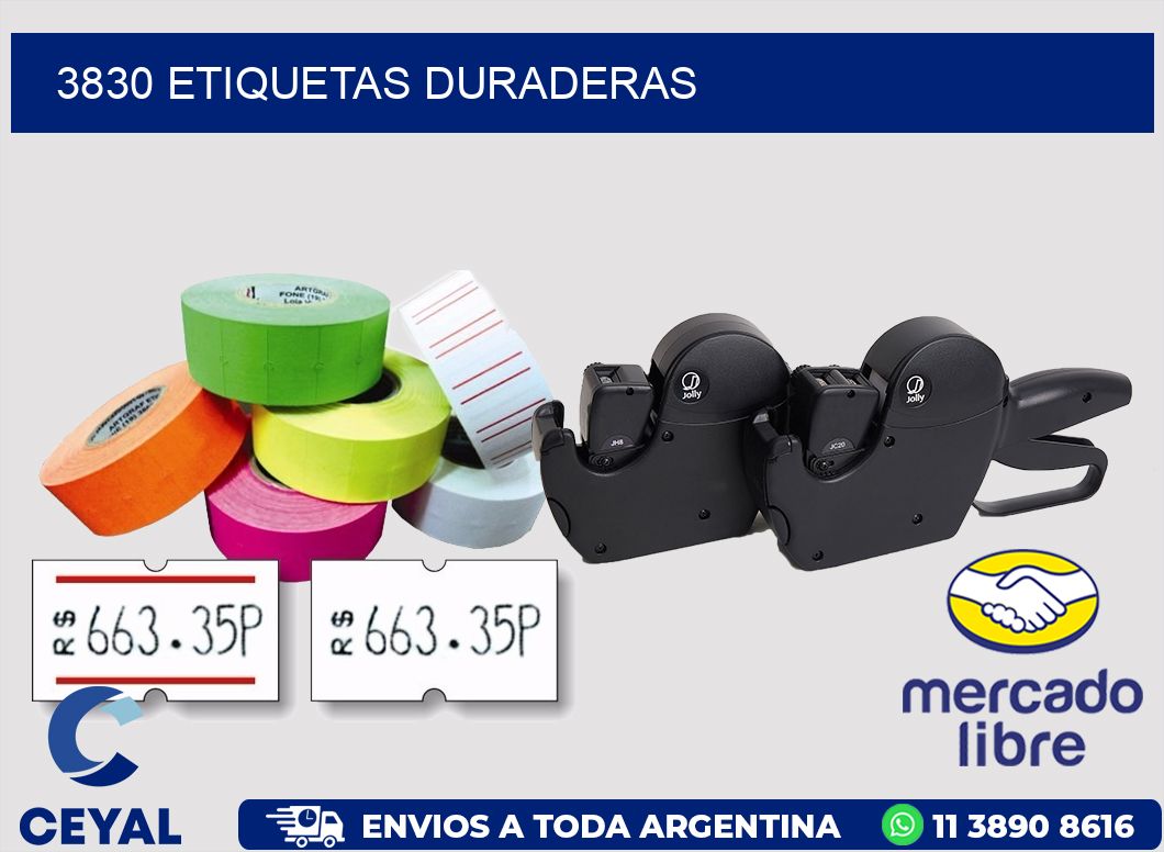 3830 ETIQUETAS DURADERAS