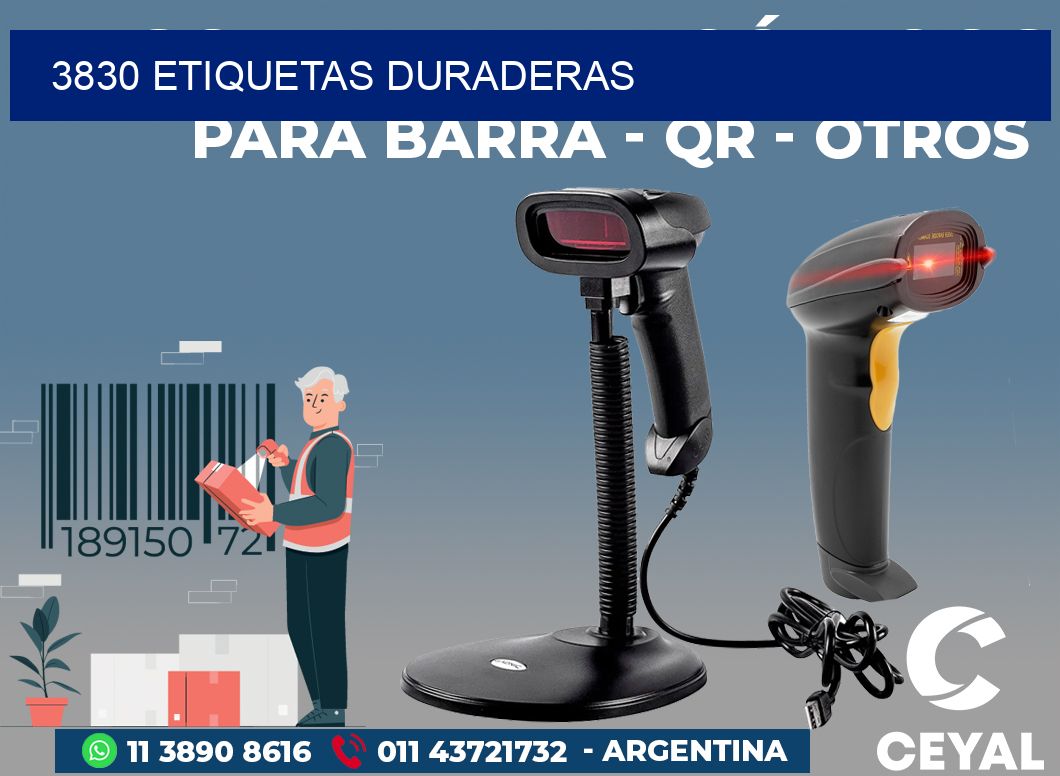 3830 ETIQUETAS DURADERAS