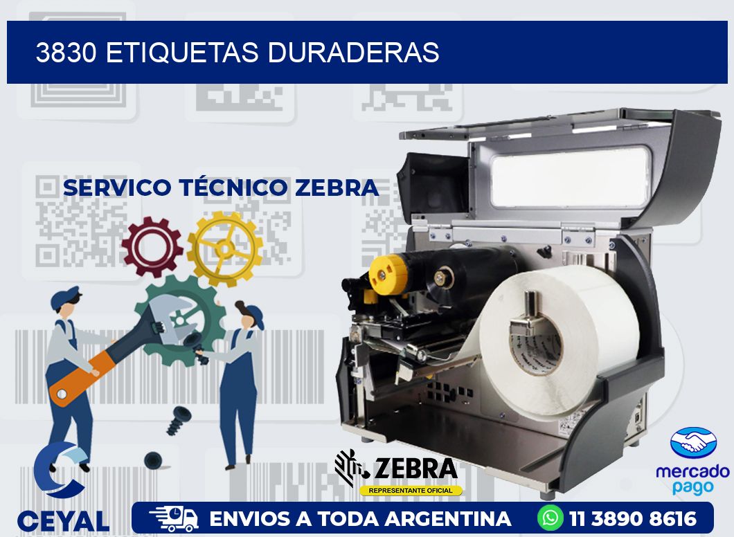 3830 ETIQUETAS DURADERAS