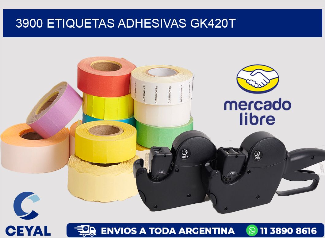 3900 ETIQUETAS ADHESIVAS GK420T