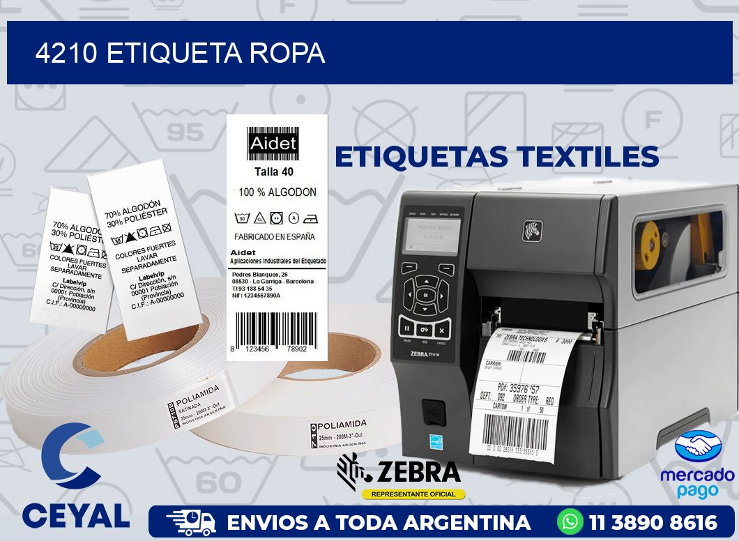 4210 ETIQUETA ROPA