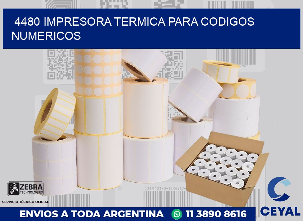 4480 IMPRESORA TERMICA PARA CODIGOS NUMERICOS