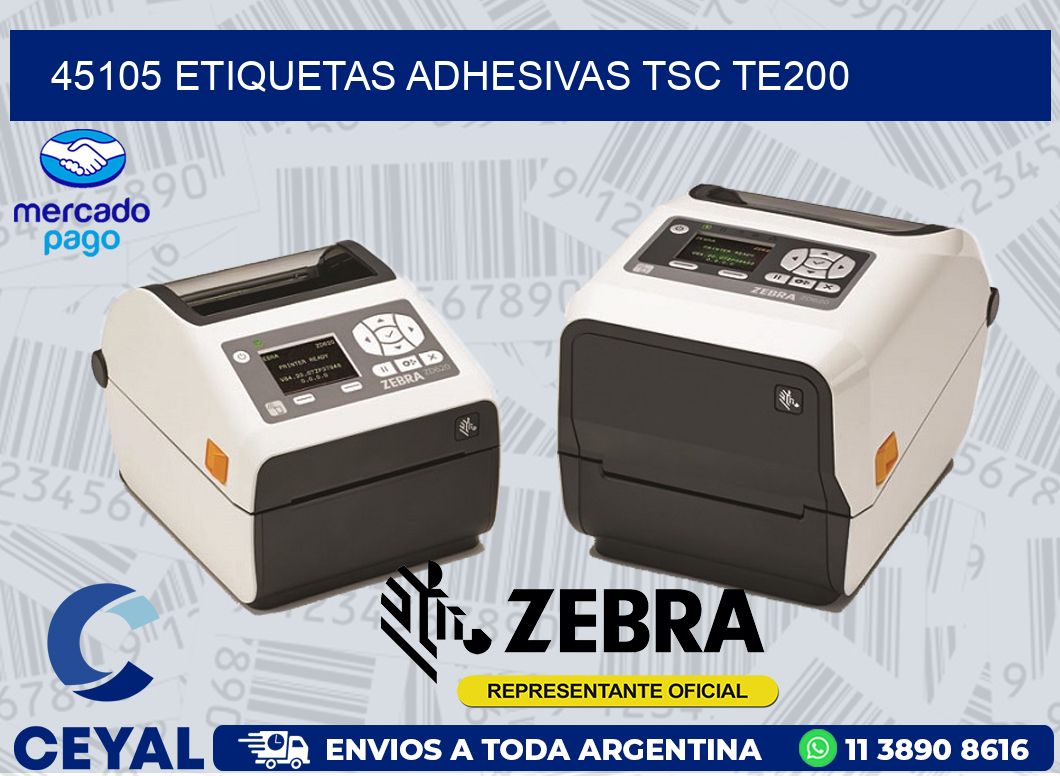 45105 ETIQUETAS ADHESIVAS TSC TE200