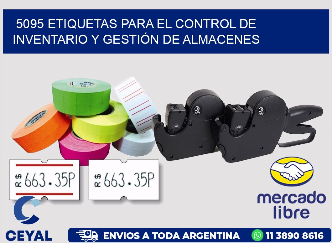 5095 ETIQUETAS PARA EL CONTROL DE INVENTARIO Y GESTIÓN DE ALMACENES