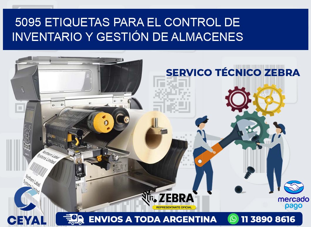 5095 ETIQUETAS PARA EL CONTROL DE INVENTARIO Y GESTIÓN DE ALMACENES