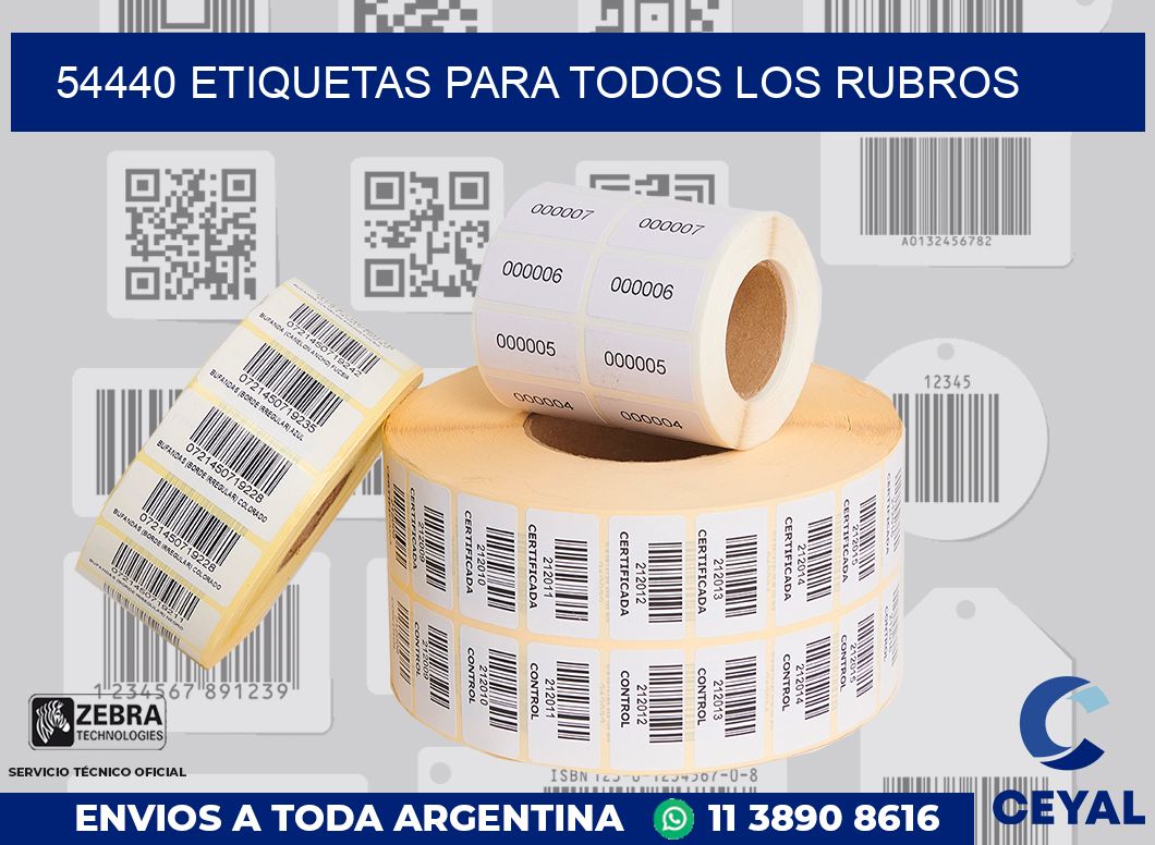 54440 ETIQUETAS PARA TODOS LOS RUBROS