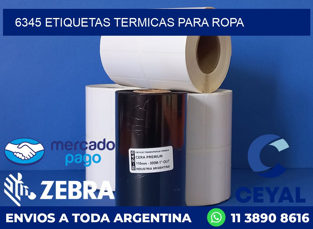 6345 ETIQUETAS TERMICAS PARA ROPA