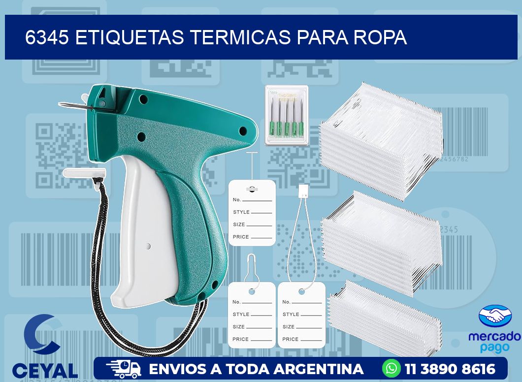 6345 ETIQUETAS TERMICAS PARA ROPA