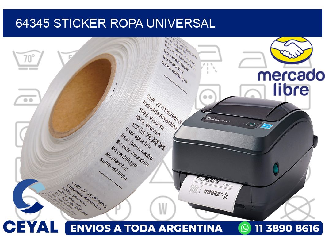 64345 STICKER ROPA UNIVERSAL