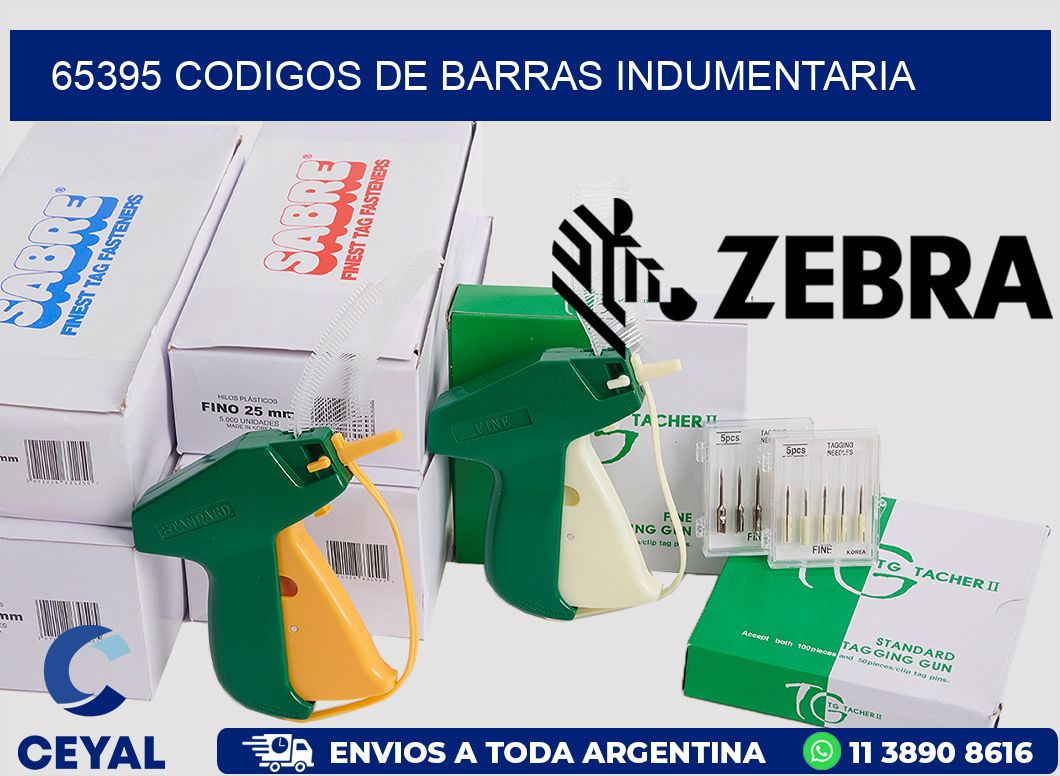 65395 CODIGOS DE BARRAS INDUMENTARIA