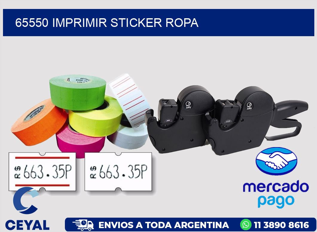 65550 IMPRIMIR STICKER ROPA