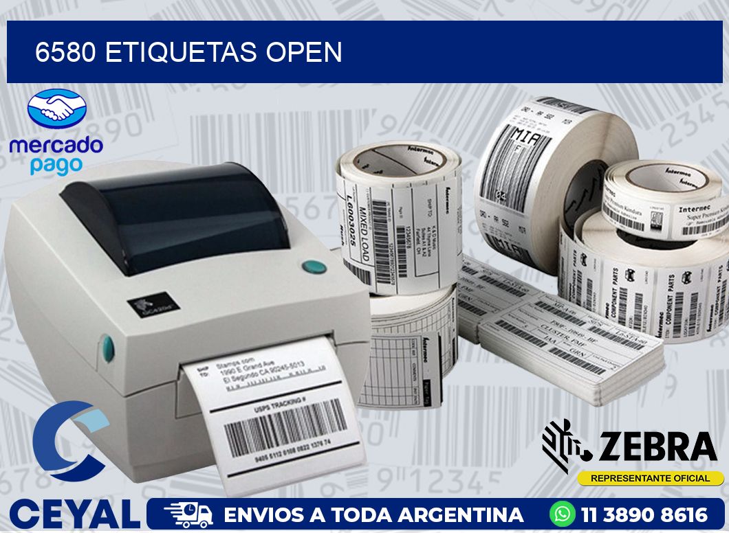 6580 ETIQUETAS OPEN