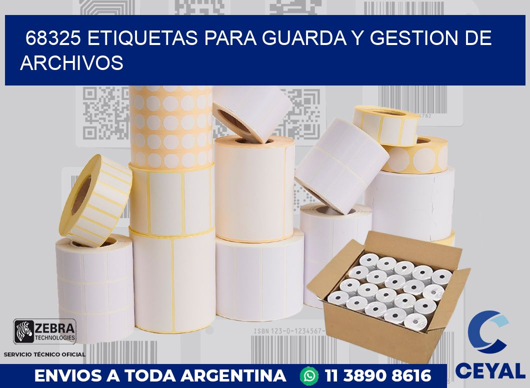 68325 ETIQUETAS PARA GUARDA Y GESTION DE ARCHIVOS