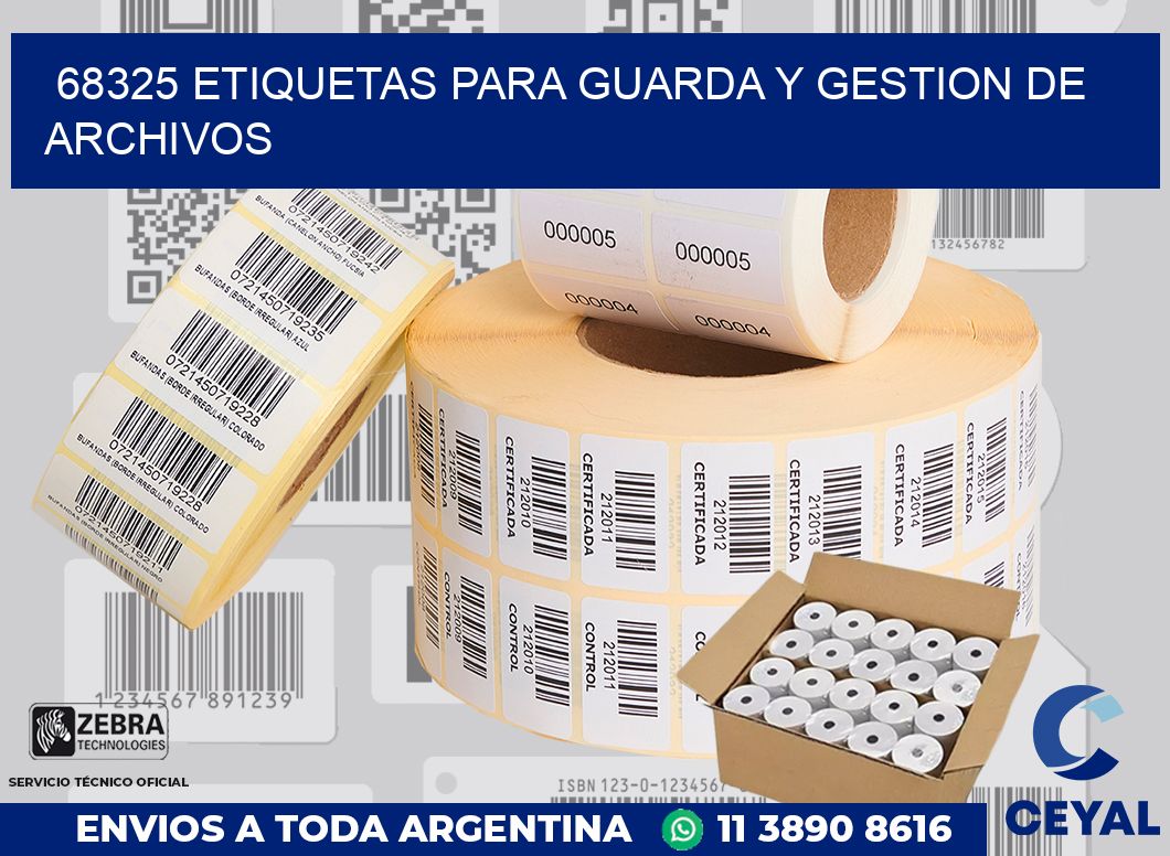 68325 ETIQUETAS PARA GUARDA Y GESTION DE ARCHIVOS