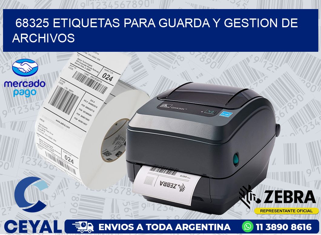 68325 ETIQUETAS PARA GUARDA Y GESTION DE ARCHIVOS
