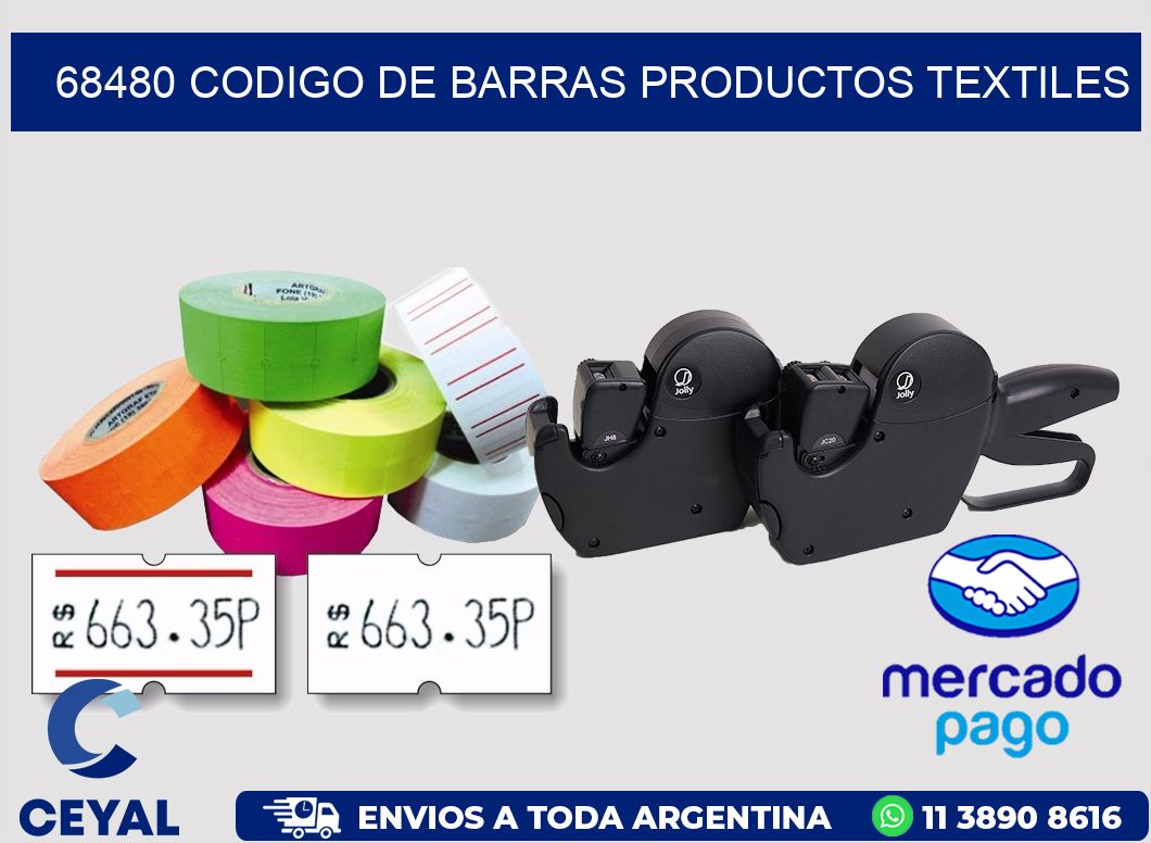 68480 CODIGO DE BARRAS PRODUCTOS TEXTILES