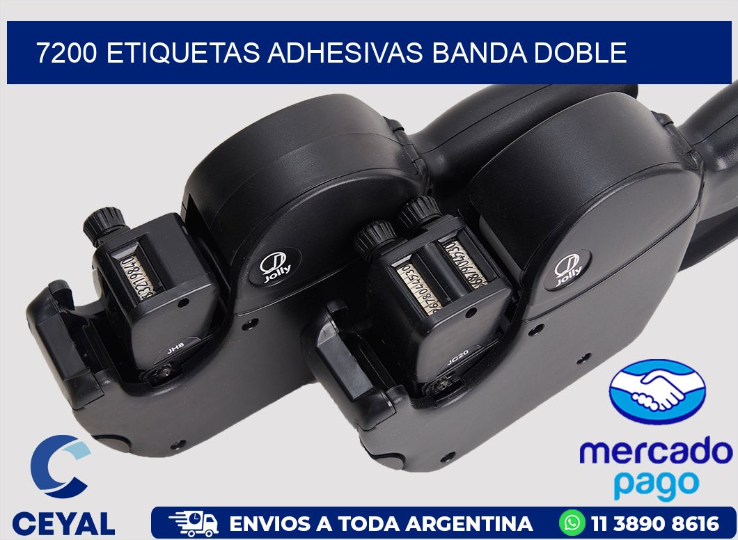 7200 ETIQUETAS ADHESIVAS BANDA DOBLE