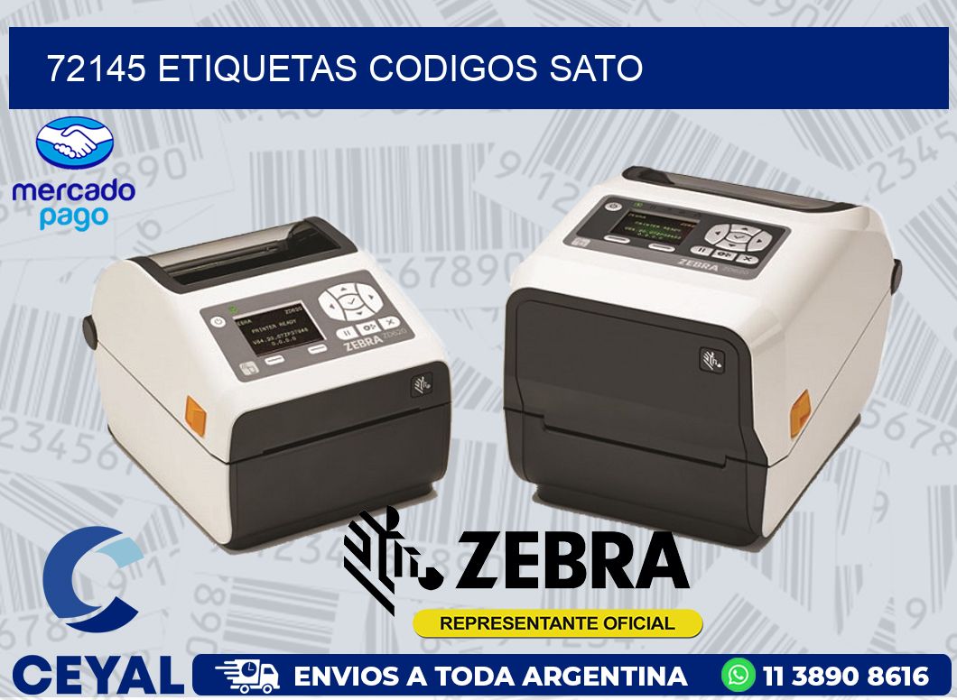 72145 ETIQUETAS CODIGOS SATO