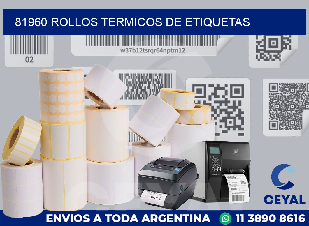 81960 ROLLOS TERMICOS DE ETIQUETAS