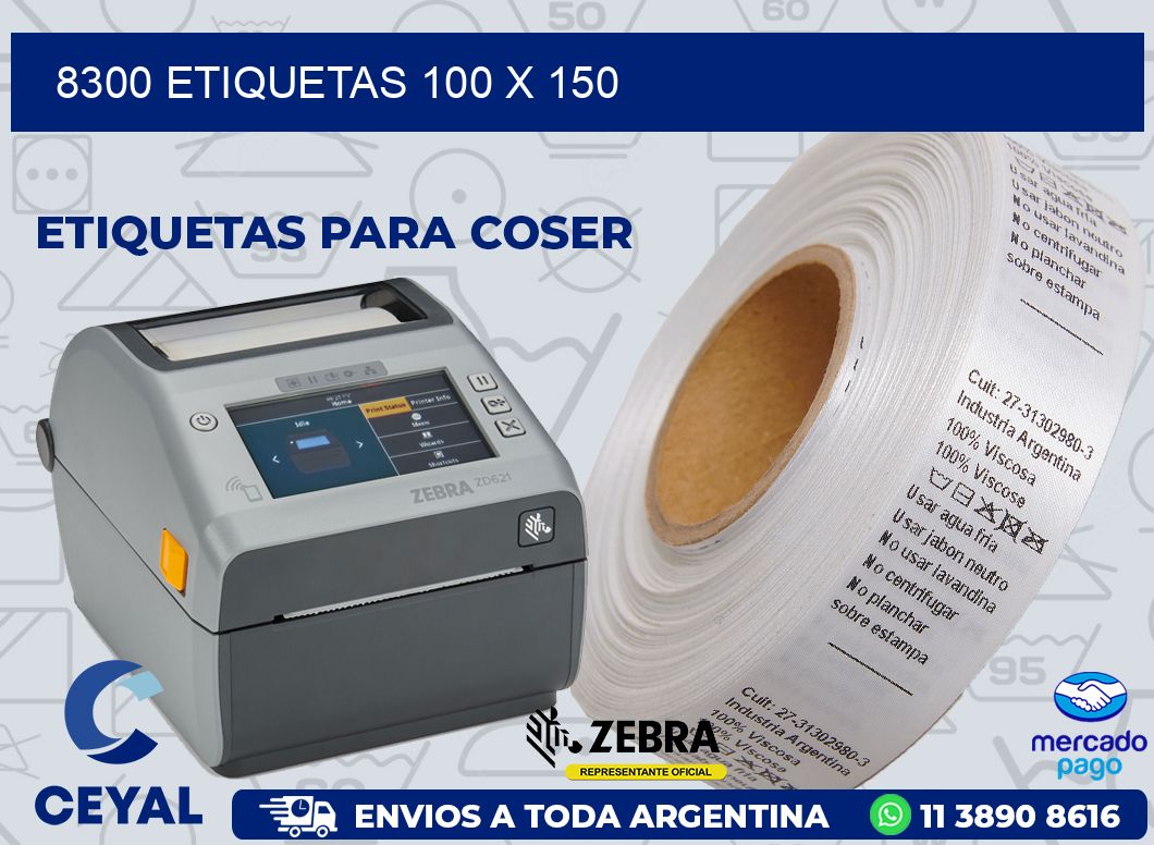 8300 ETIQUETAS 100 X 150