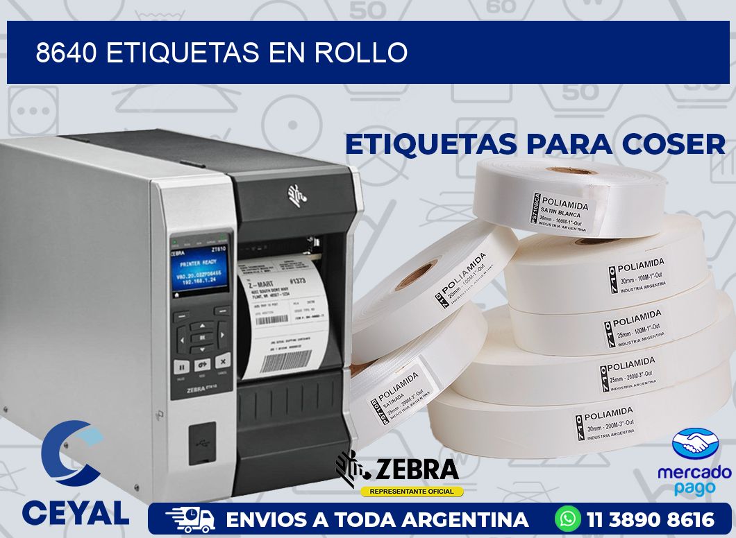 8640 ETIQUETAS EN ROLLO
