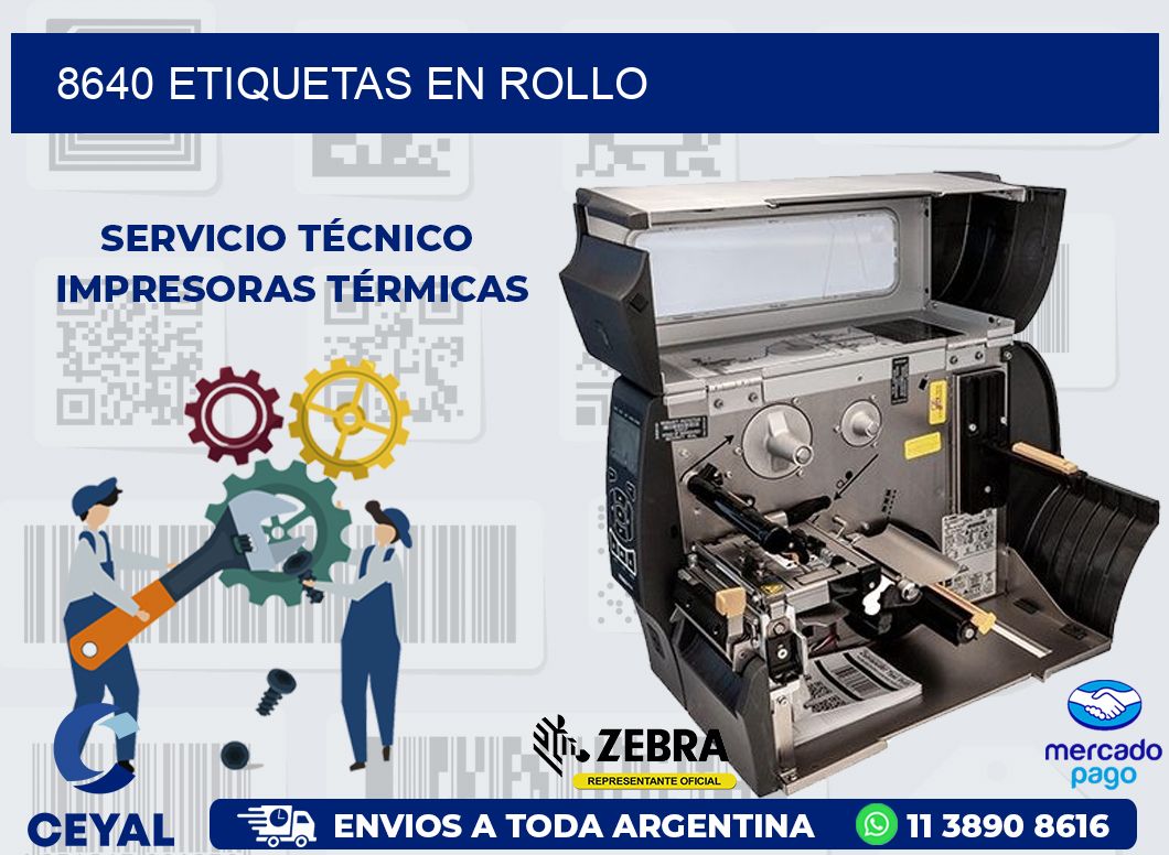 8640 ETIQUETAS EN ROLLO