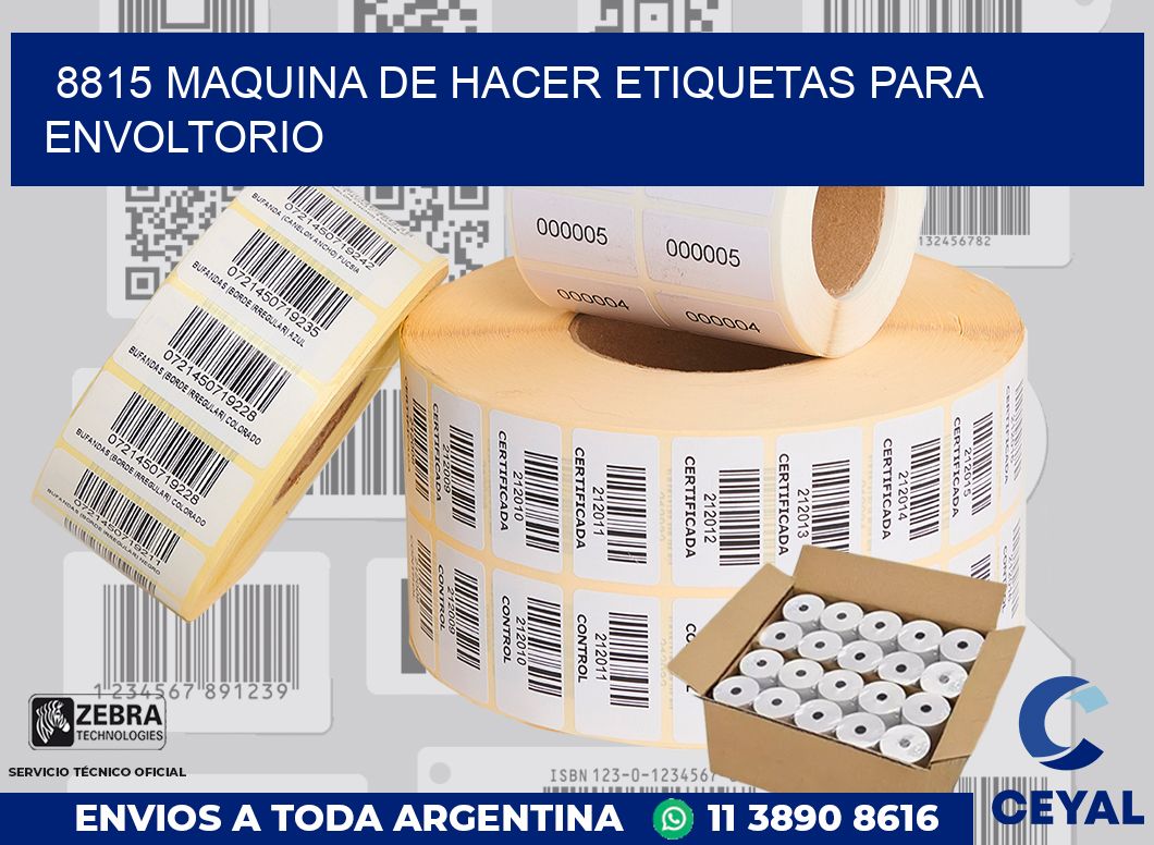 8815 MAQUINA DE HACER ETIQUETAS PARA ENVOLTORIO