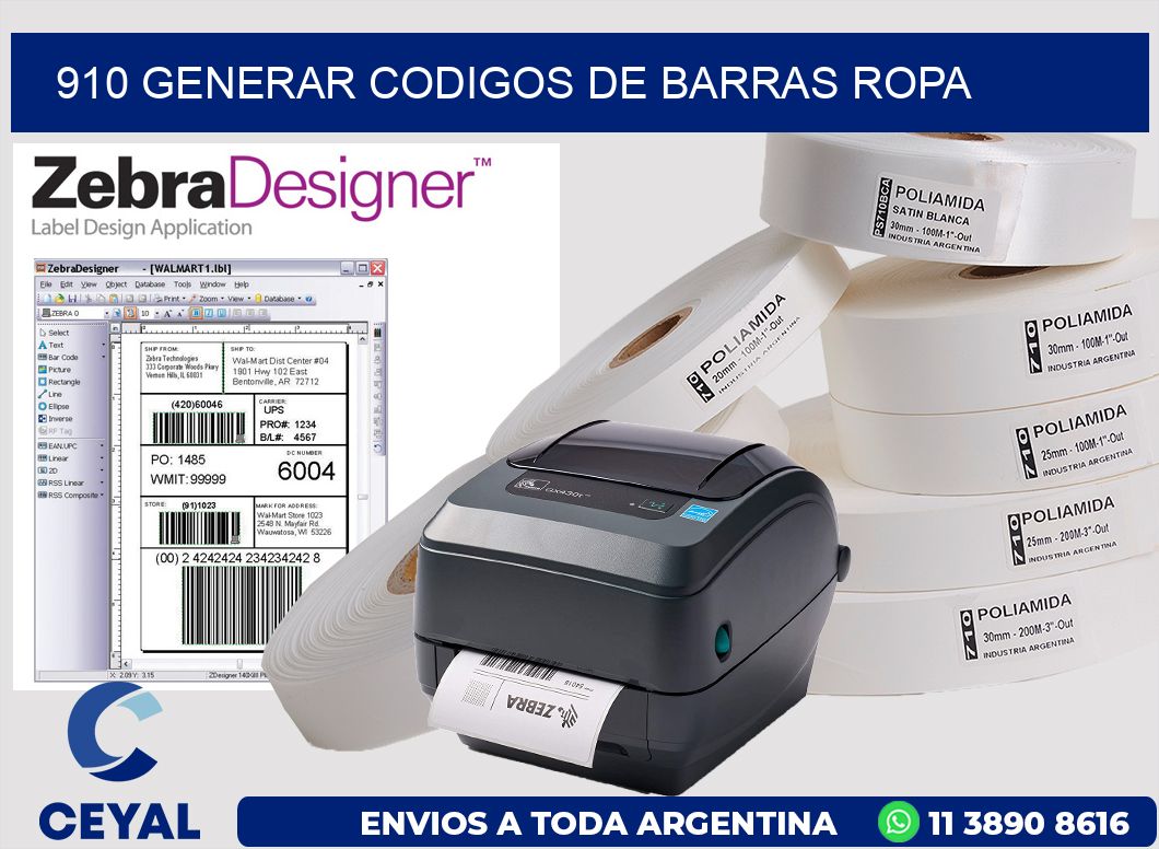 910 GENERAR CODIGOS DE BARRAS ROPA