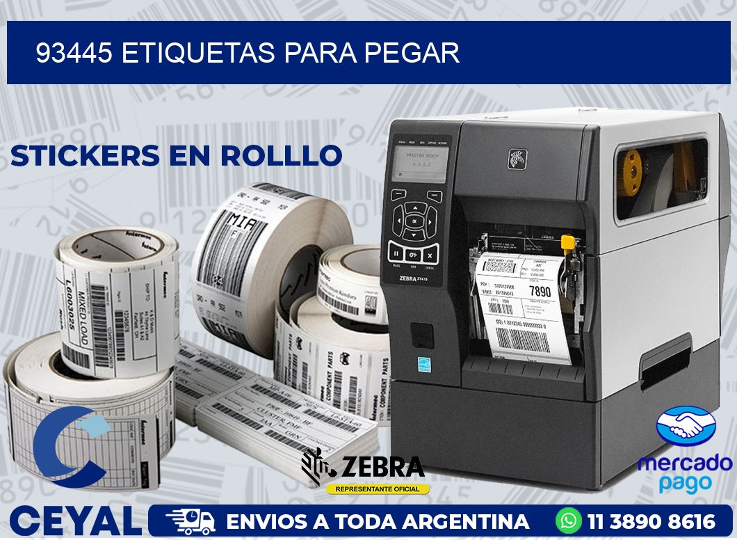 93445 ETIQUETAS PARA PEGAR