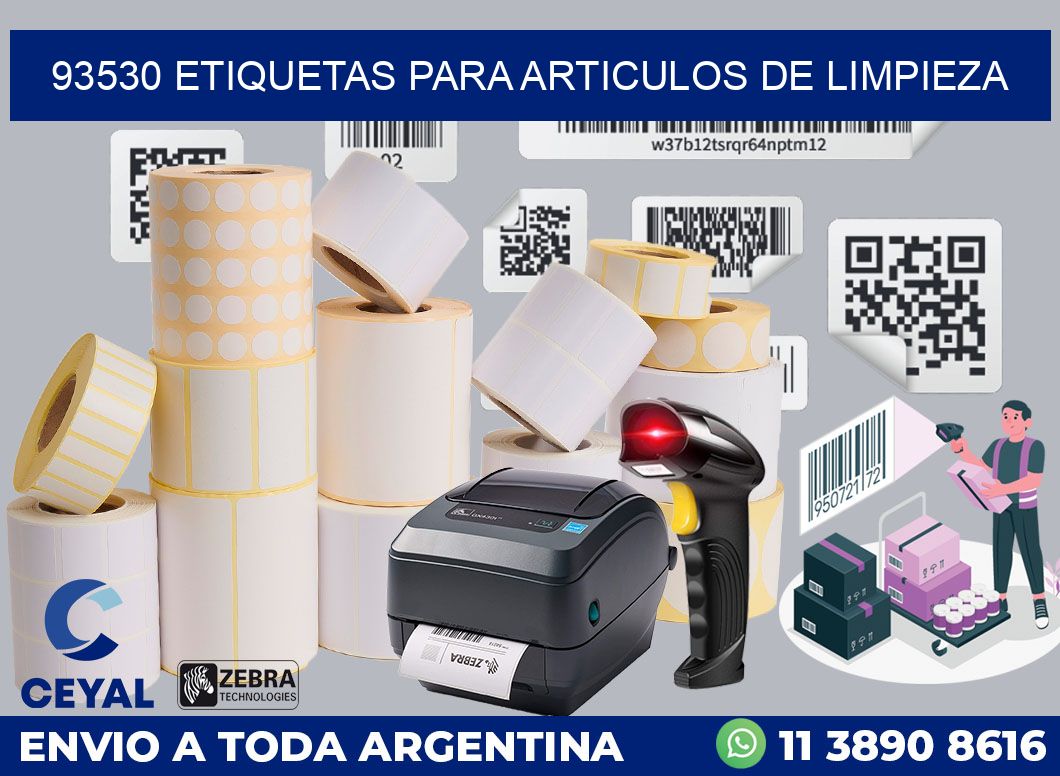 93530 ETIQUETAS PARA ARTICULOS DE LIMPIEZA